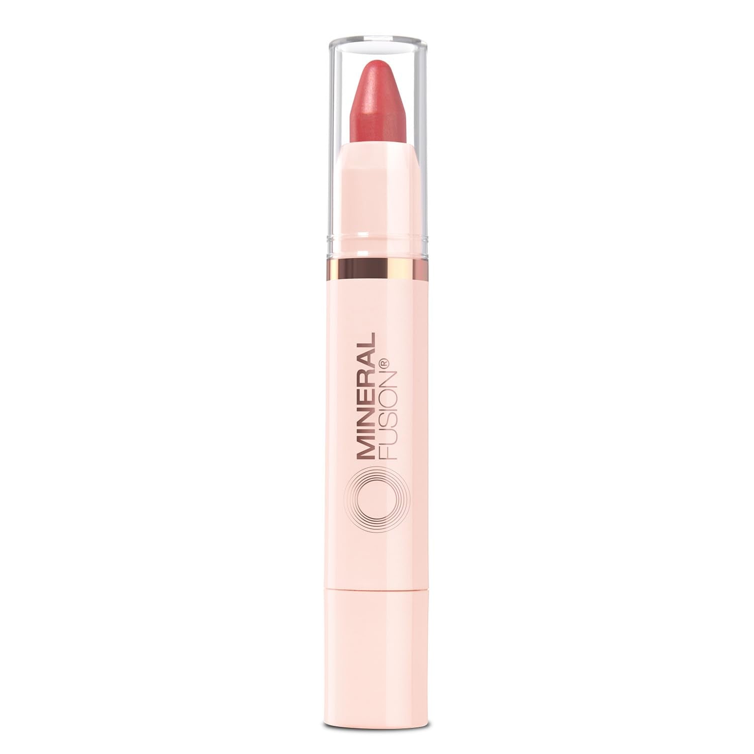 Mineral Fusion front packaging showing melon pink tint and 3 oz size benefit