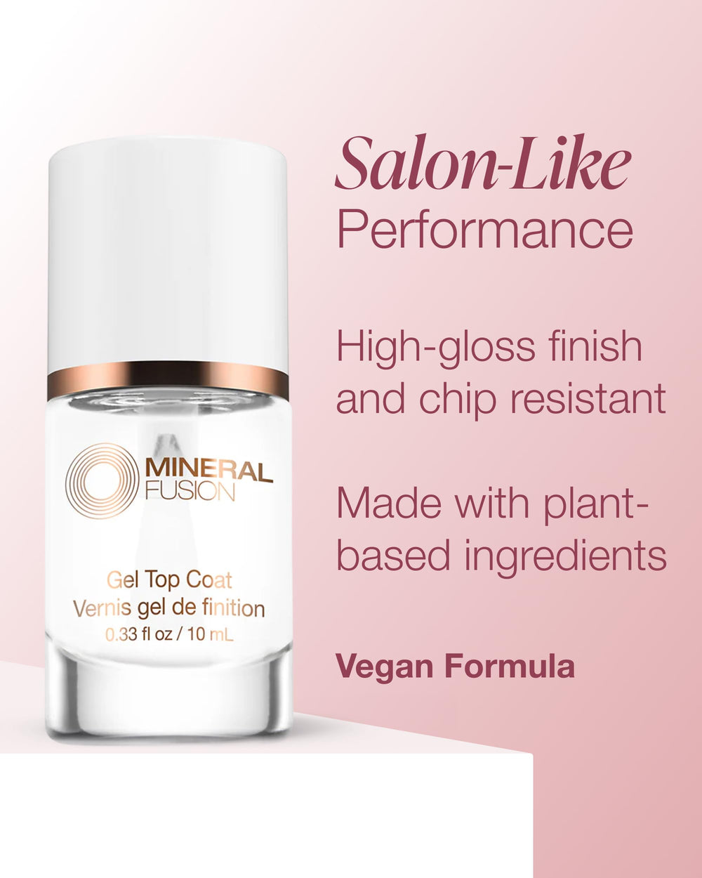 Mineral Fusion on nails showing high-shine finish and durability