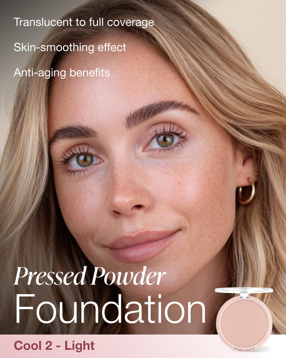 Mineral Fusion open compact showing smooth powder surface for even coverage