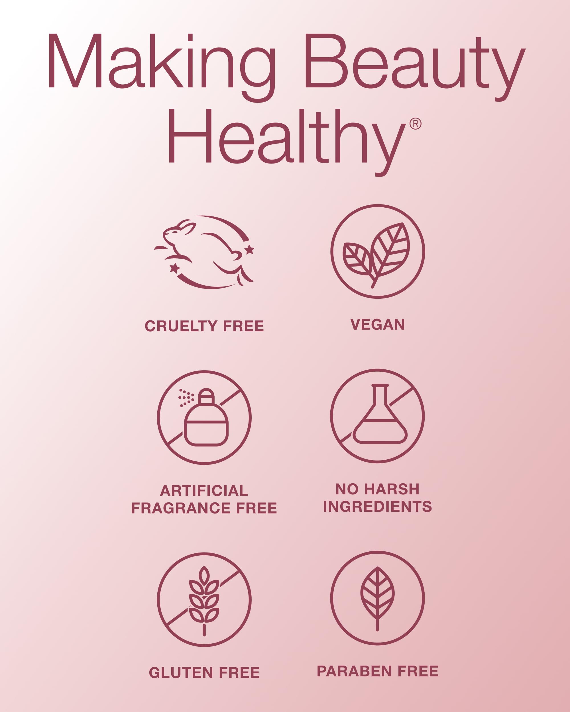 Mineral Fusion ingredients label close-up highlighting clean-beauty benefits