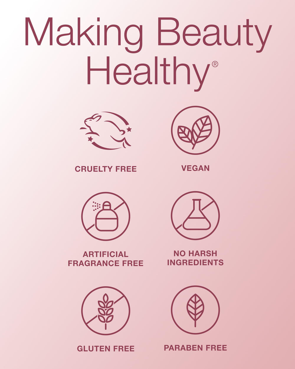 Mineral Fusion ingredients label close-up highlighting clean-beauty benefits