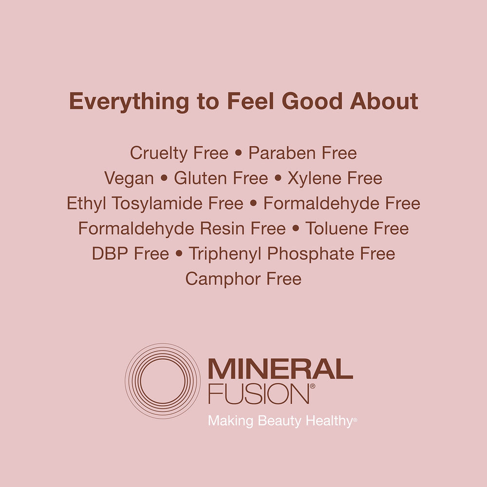 Mineral Fusion packaging ingredients list showing transparency for ingredient awareness benefit