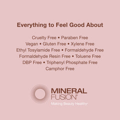 Mineral Fusion packaging ingredients list showing transparency for ingredient awareness benefit