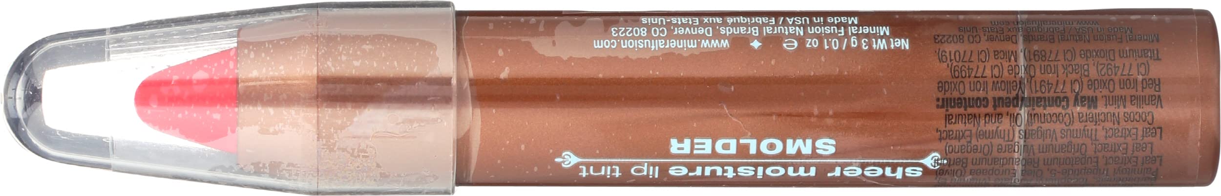 Mineral Fusion Smolder tube open with applicator, easy no-mirror application benefit