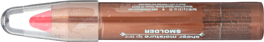 Mineral Fusion Smolder tube open with applicator, easy no-mirror application benefit
