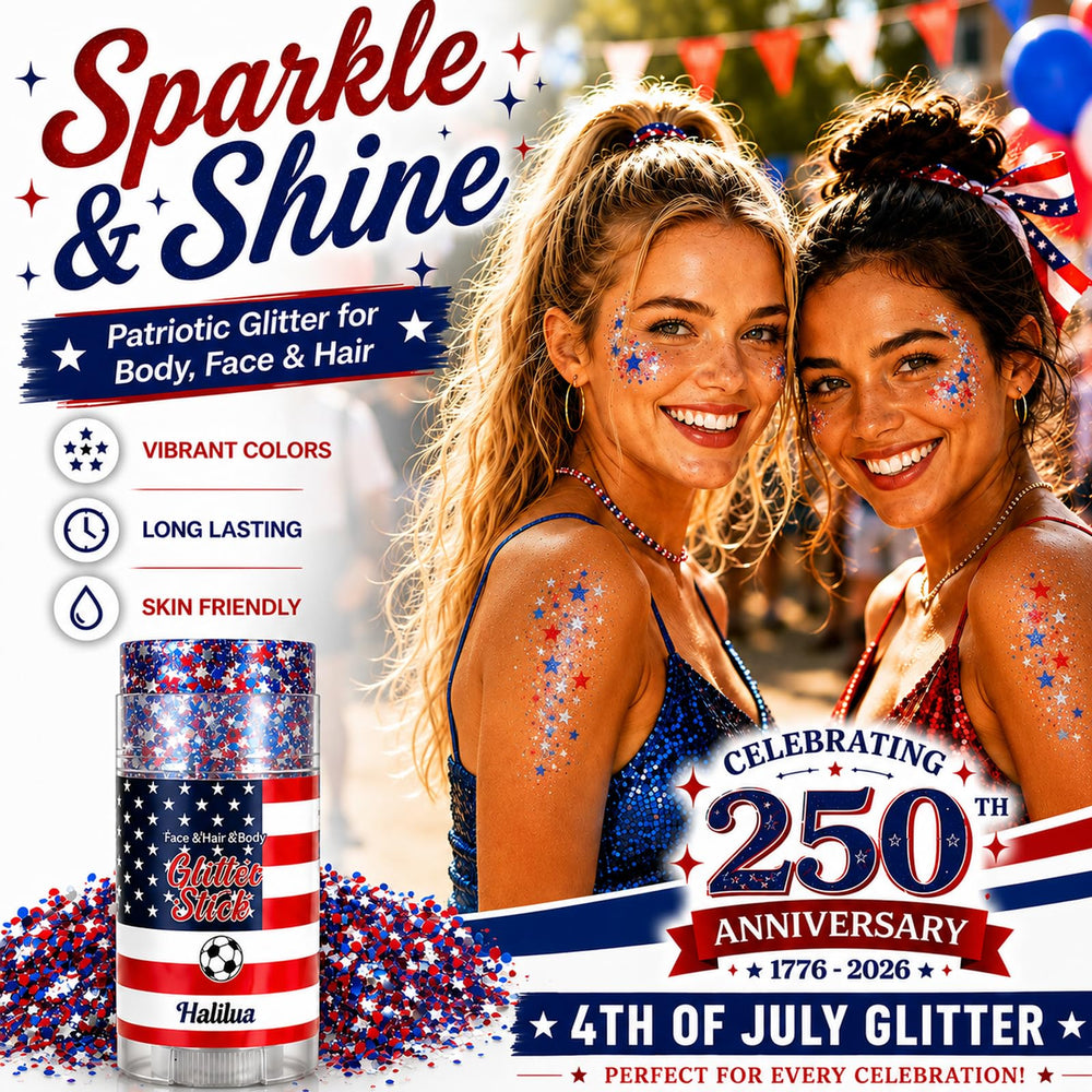 Minfei glitter used at hair roots showing long-lasting color and easy styling benefit