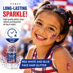 Minfei glitter stick open tip ready to apply with smooth adhesive balm benefit