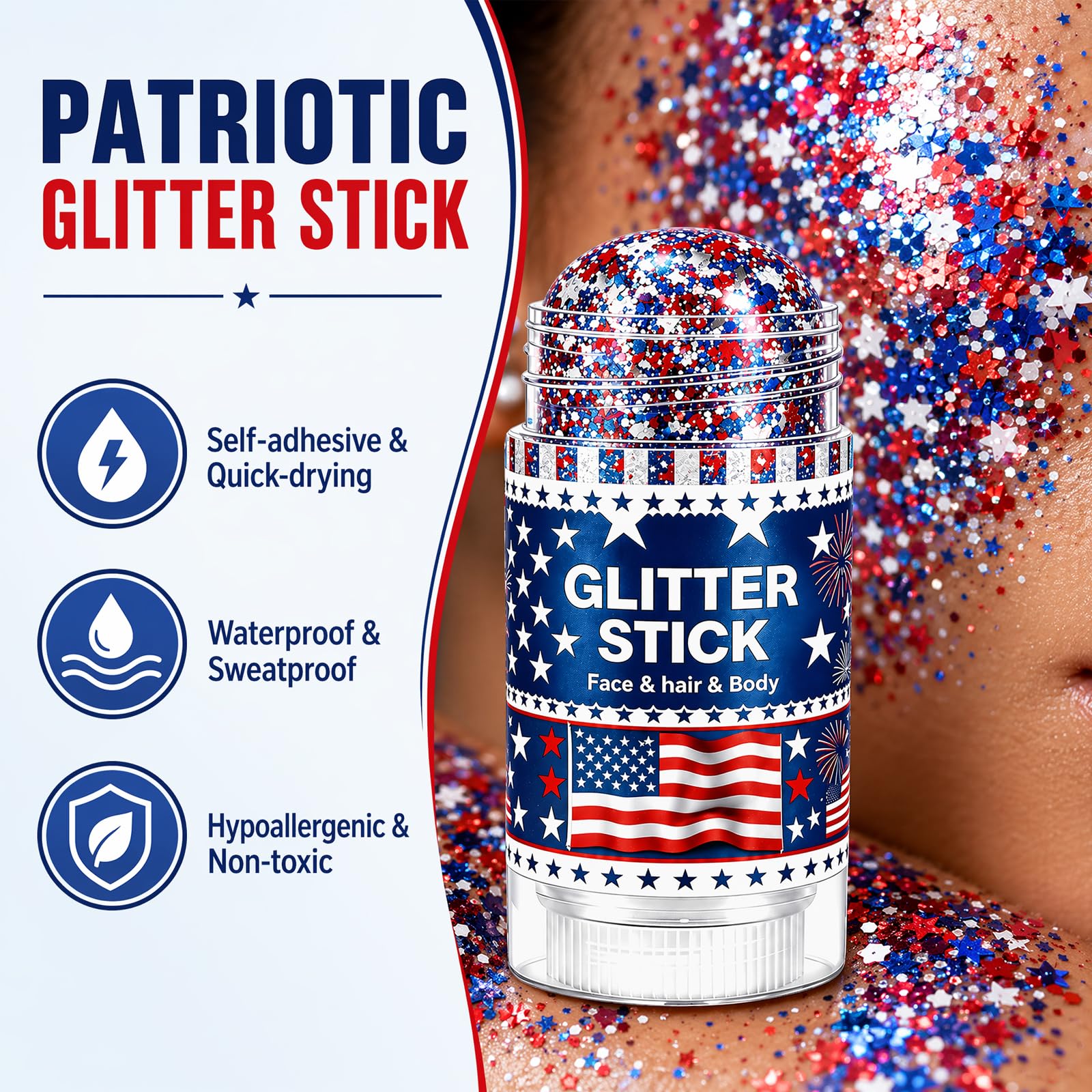 Minfei glitter texture close-up showing star sequins and fine shimmer for dimensional shine