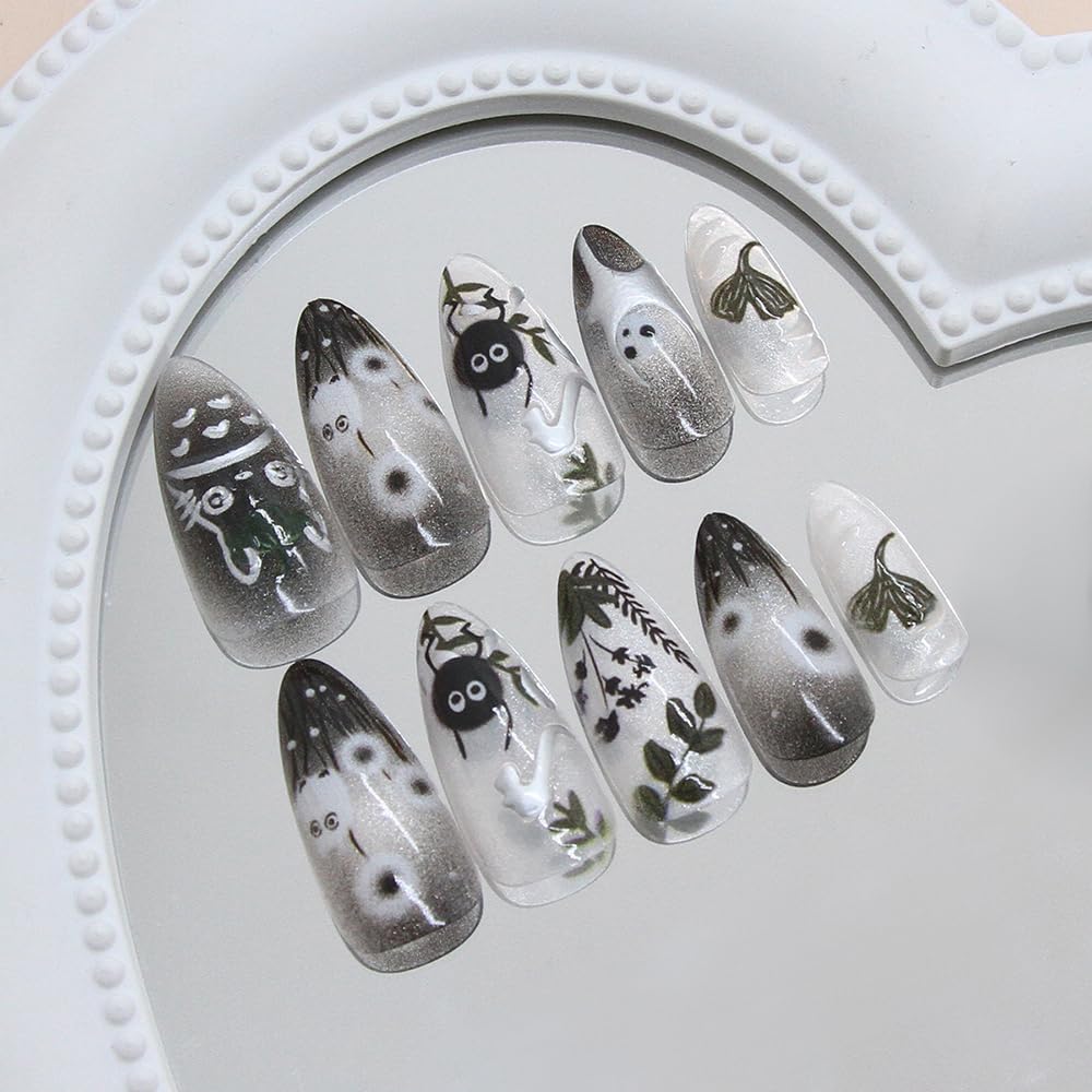 MINGCHUN press-on nails being applied to hand illustrating easy at-home use