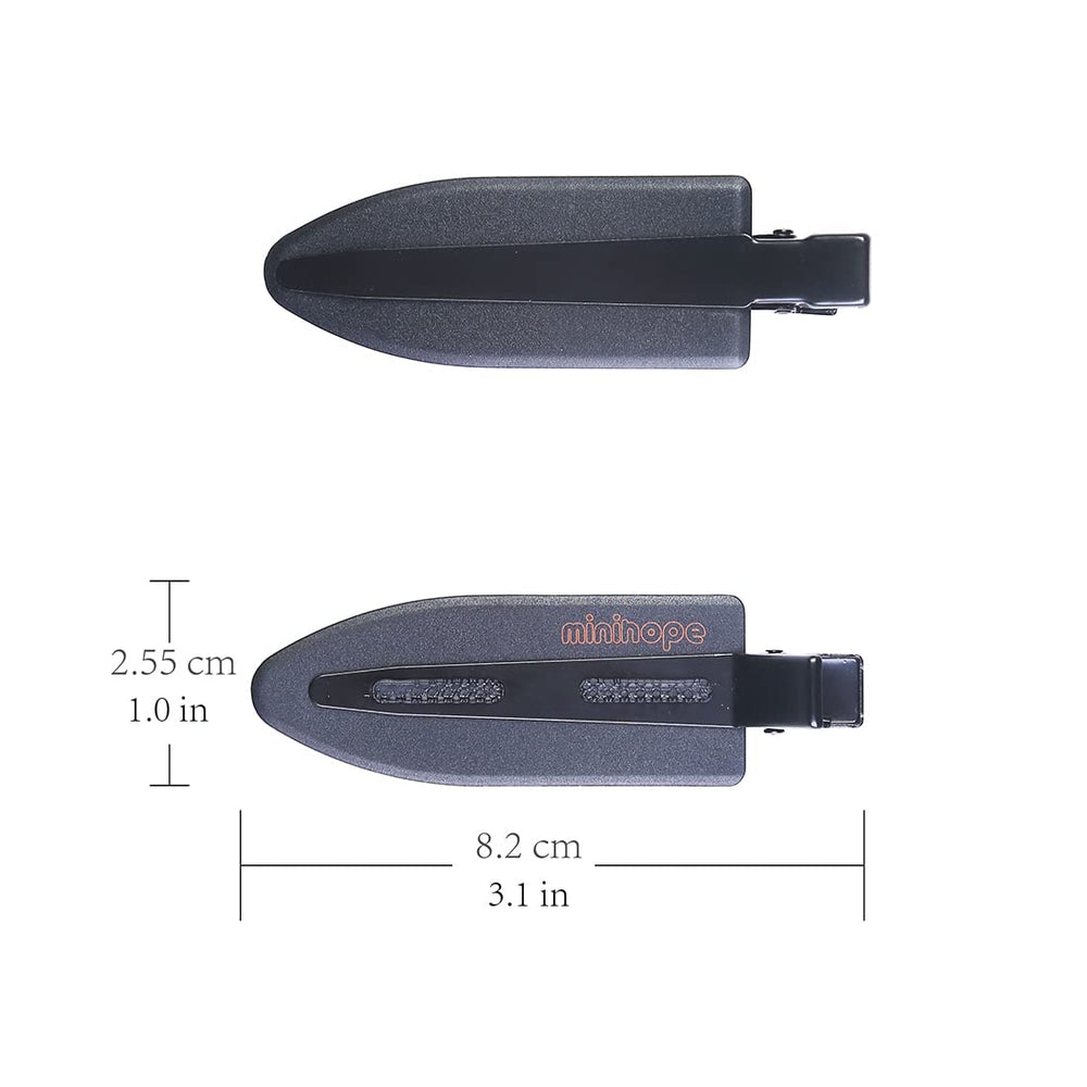 minihope clips holding hair back during makeup showing crease-free convenience