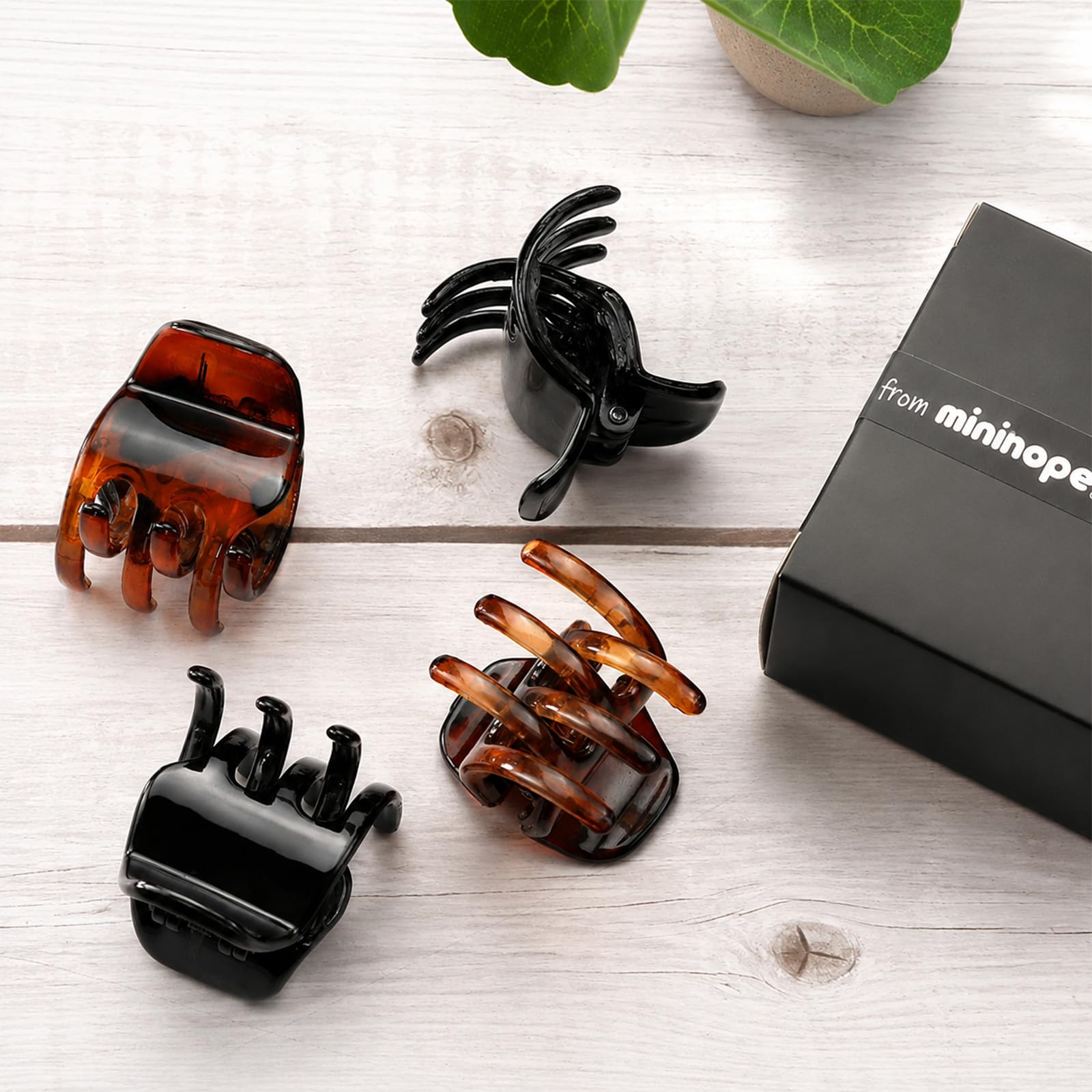 minihope clip used during makeup routine keeping hair neatly away