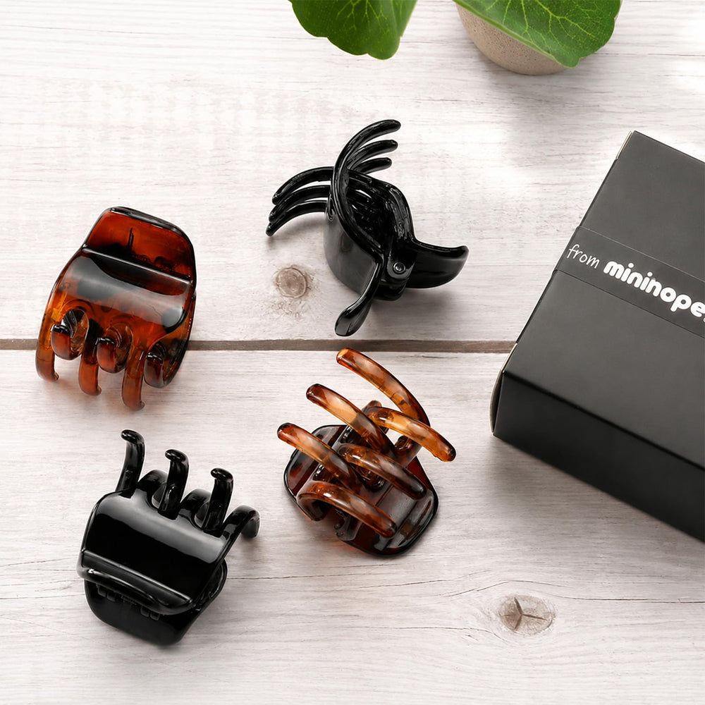 minihope clip used during makeup routine keeping hair neatly away