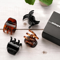 minihope clip used during makeup routine keeping hair neatly away