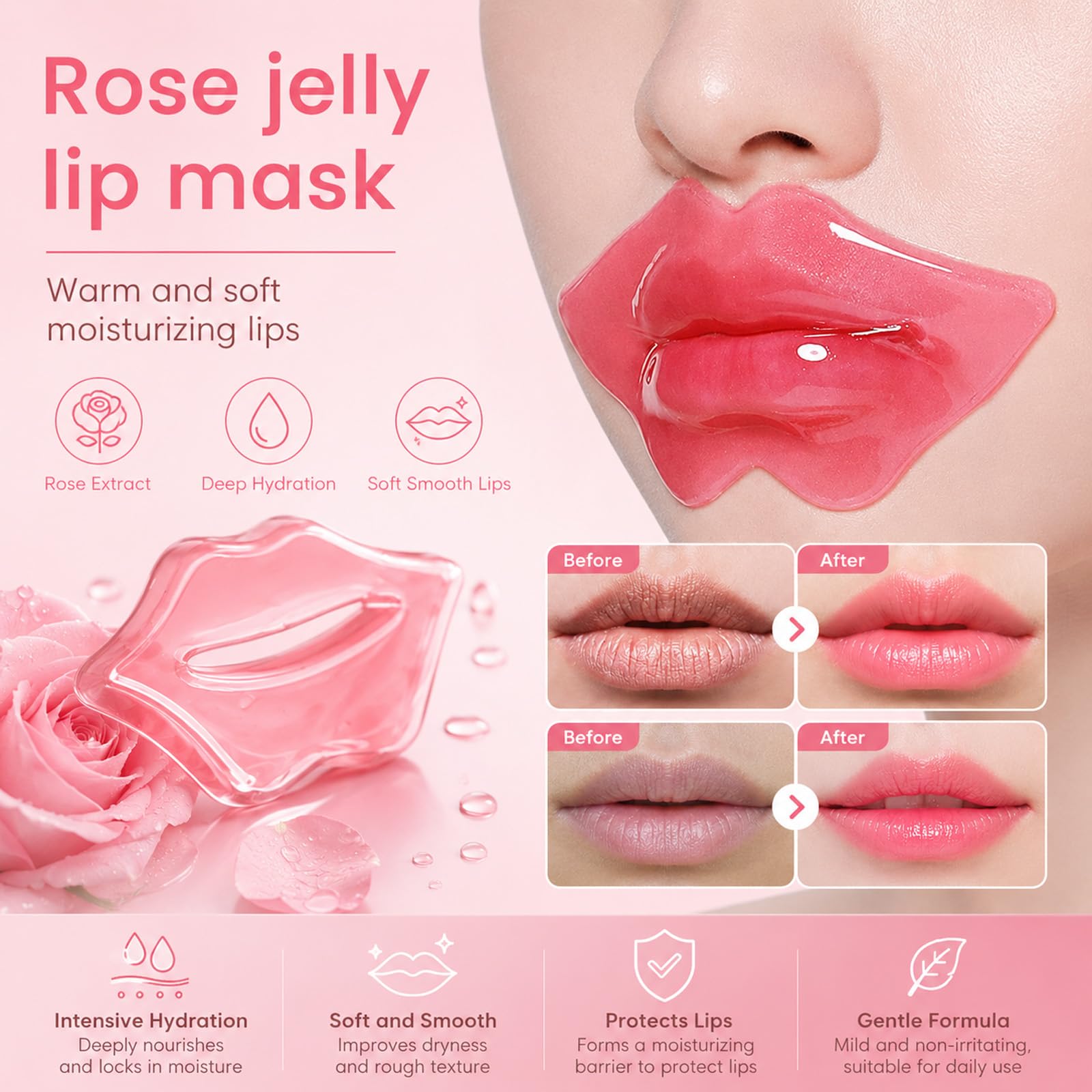 Miniling close-up of translucent gel pad texture, highlighting hydrating formula benefit