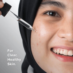Minimalist illustrative before and after skin texture, showing pore-refining benefit