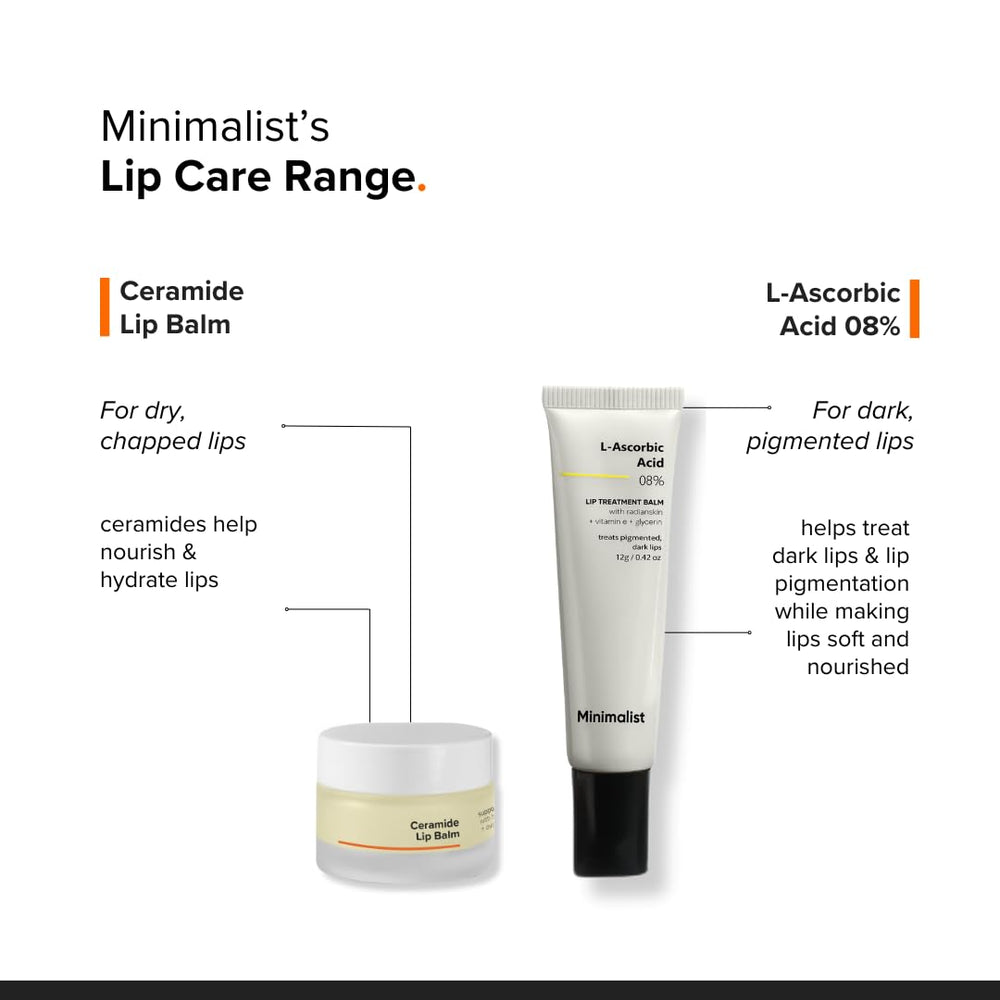Minimalist ceramide lip balm in use outdoors on lips providing visible moisture during windy conditions