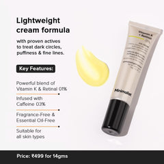 Minimalist eye cream texture close-up highlighting lightweight absorbent finish