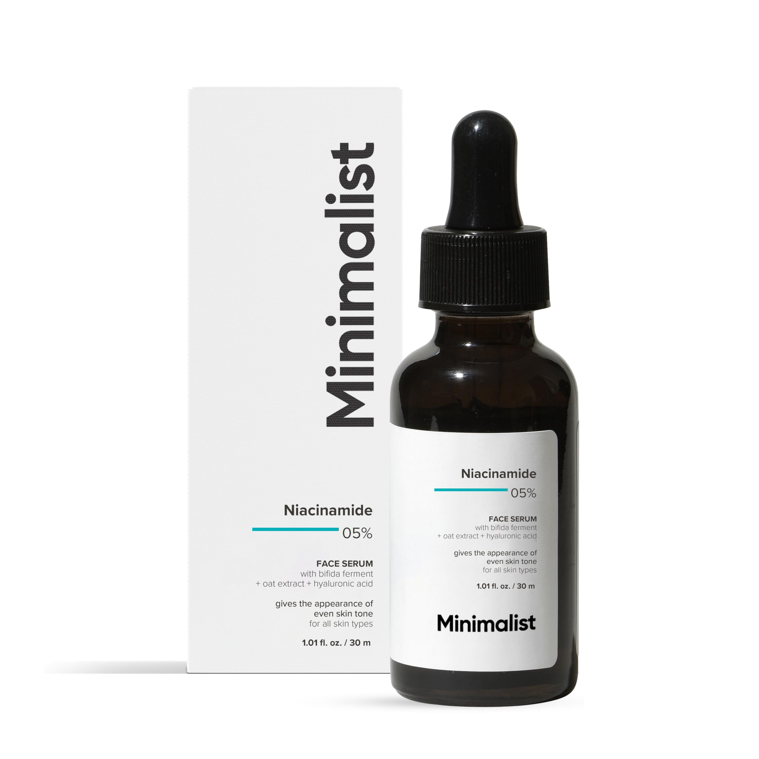 Minimalist front packaging showing bottle and label with clear benefits