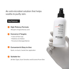 Minimalist bottle held in hand to show 6.76 fl oz size and portability benefit