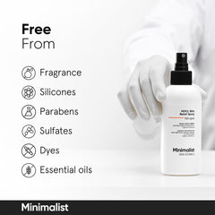 Minimalist bottle on bathroom counter for lifestyle appeal and easy daily use benefit
