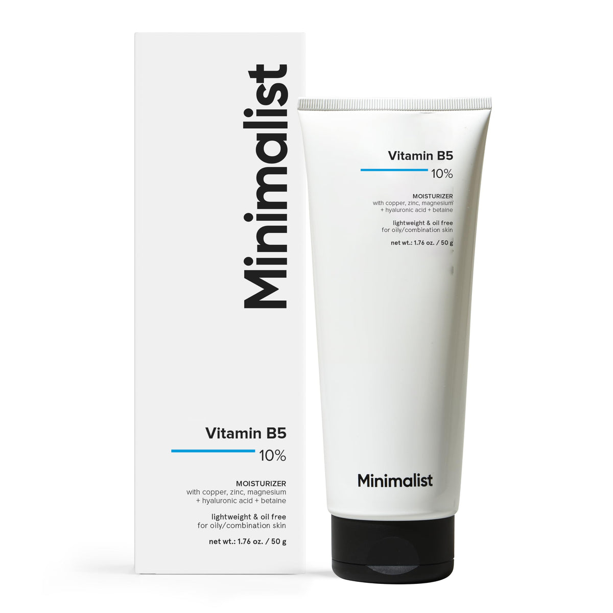 Minimalist front packaging showing jar and branding, highlighting lightweight benefit