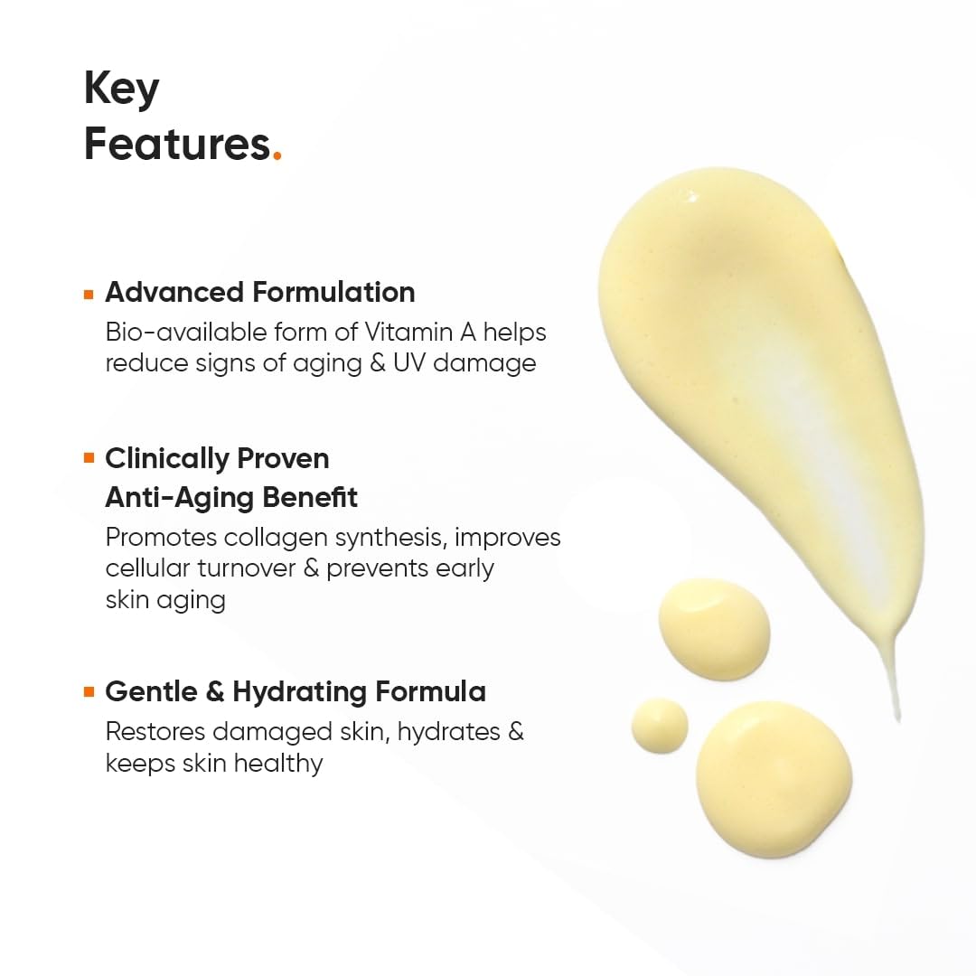 Minimalist retinoid cream next to lab glassware emphasizing clinical formulation