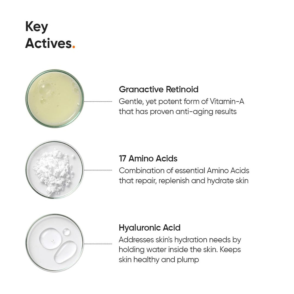 Minimalist retinoid cream in a nighttime bathroom routine for glowing skin