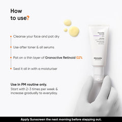 Minimalist retinoid cream pump dispensing product for controlled application