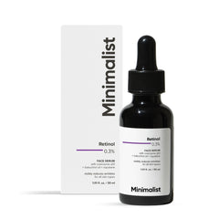 Minimalist front packaging showing 30ml bottle and clear minimal label, clean design benefit
