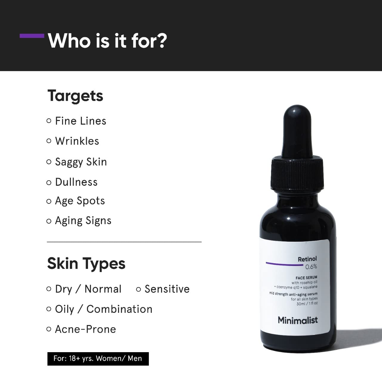 Minimalist close-up of serum drop texture showing smooth oil-based finish benefit hydration