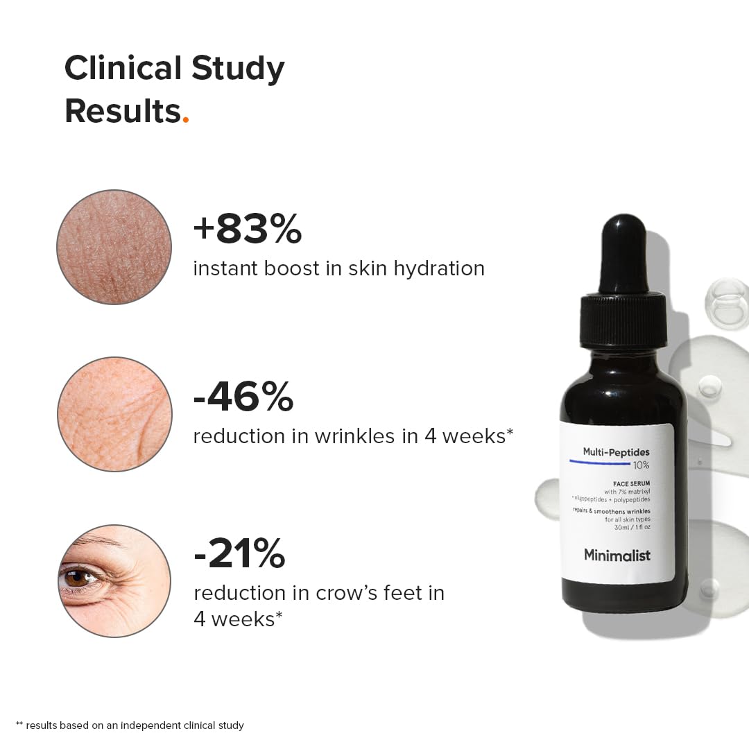 Minimalist close-up on Matrixyl 3000 ingredient showcasing peptide benefit