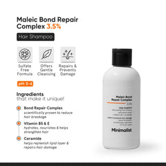 Minimalist back label close-up listing key ingredients and benefits