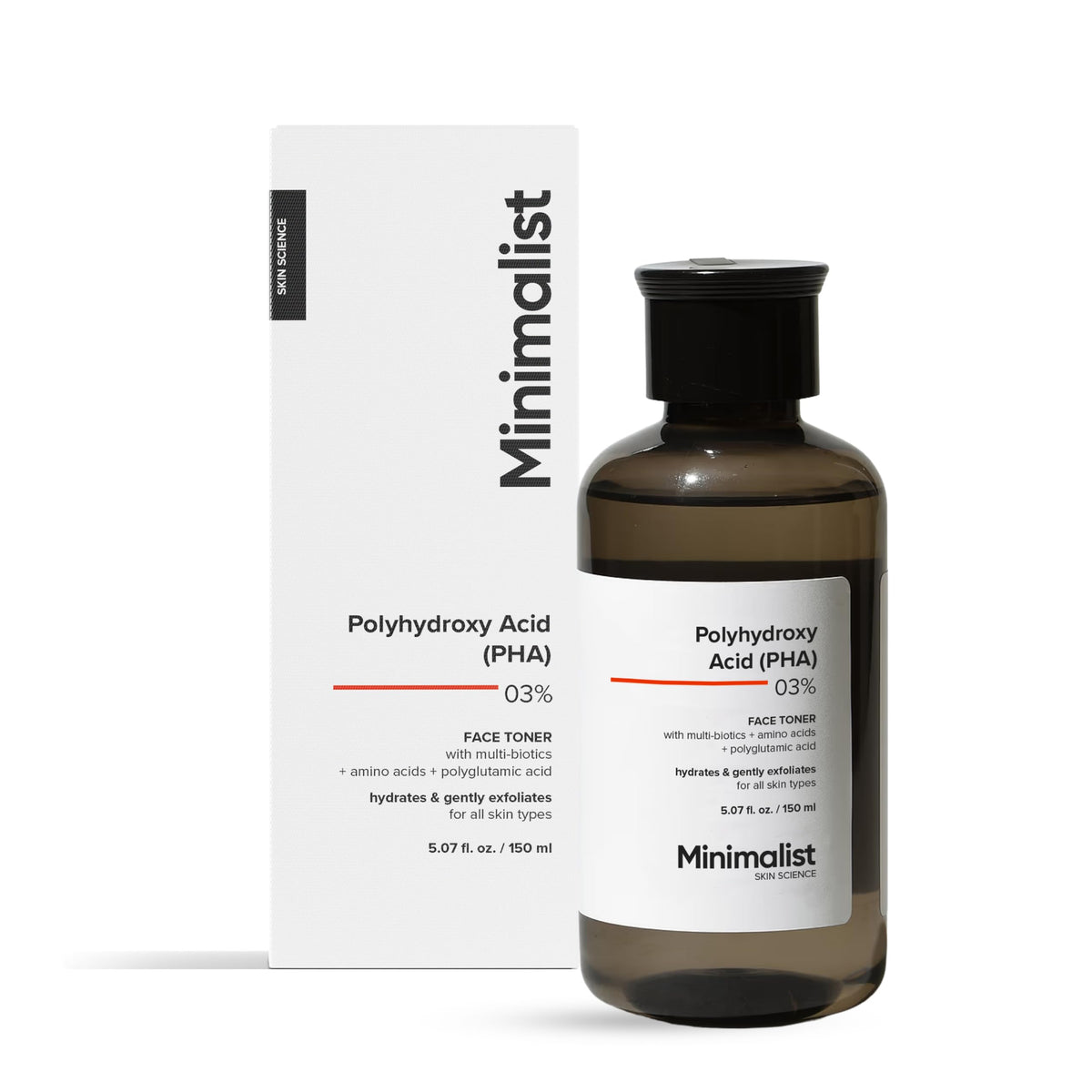 Minimalist front bottle showing clean design and product clarity for easy routine