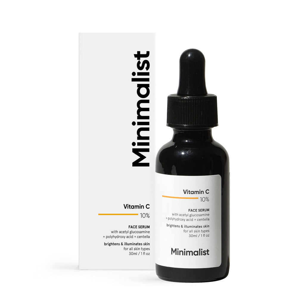 Minimalist front packaging showing bottle design and benefits
