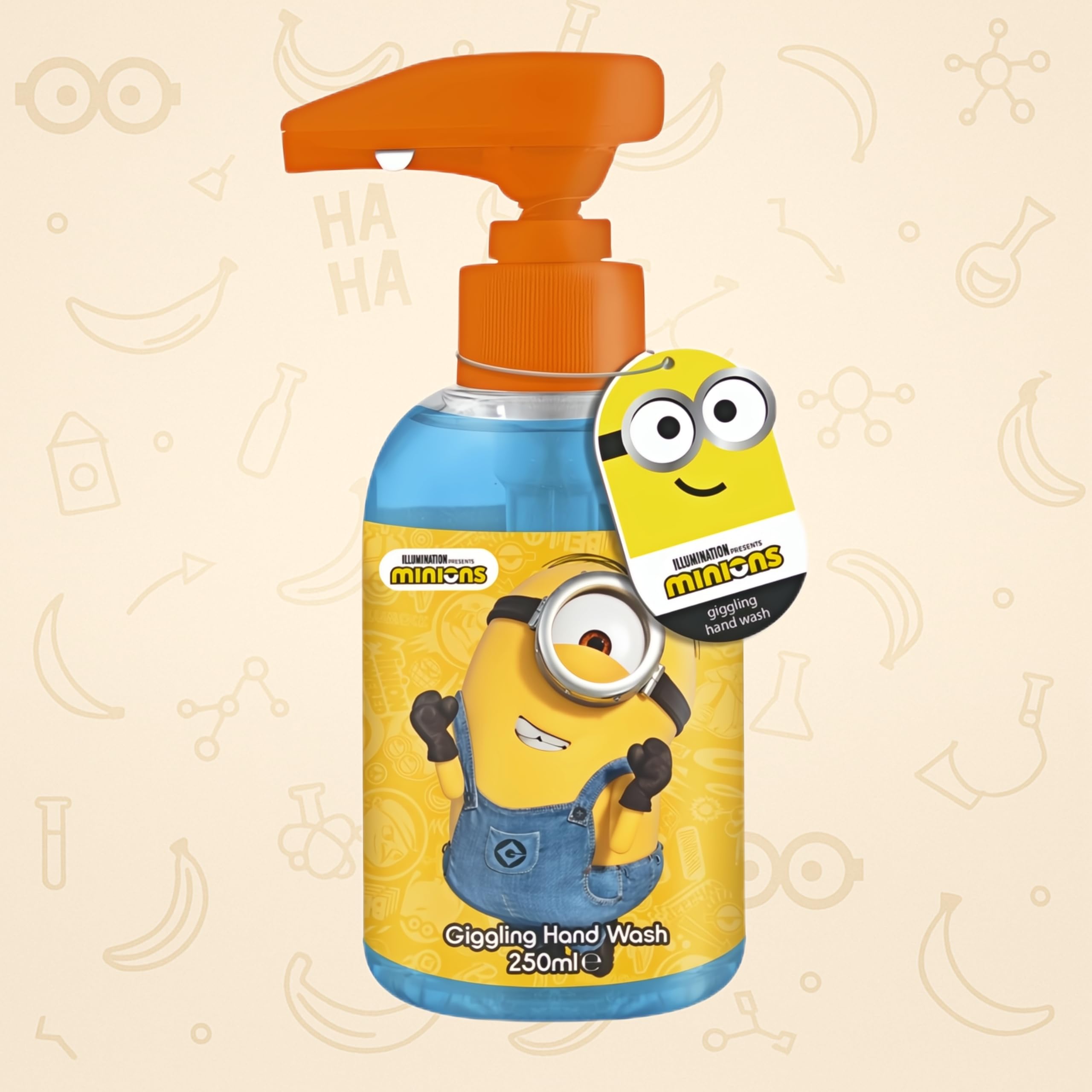 Minions handwash in family bathroom encouraging daily hygiene habits
