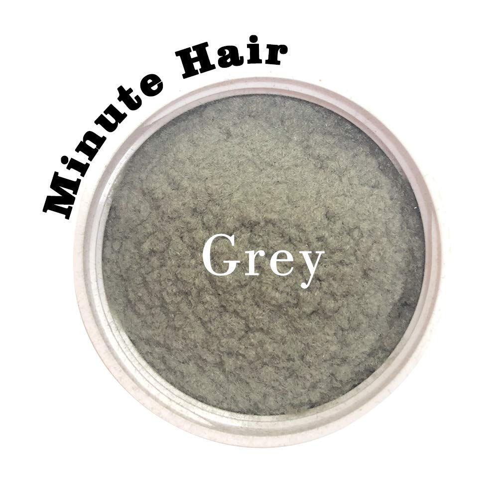 Minute Hair grey fibers applied to thinning area demonstrating fuller look