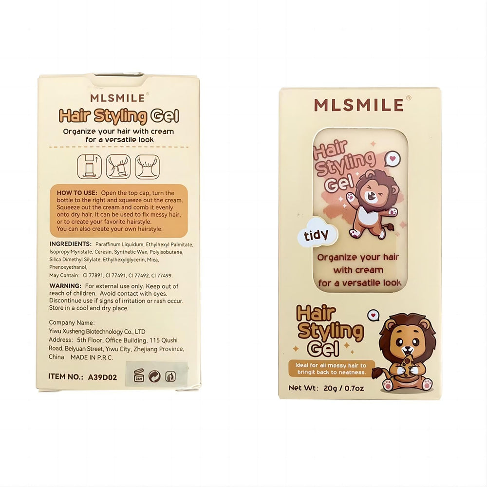MINXUEYEN label close-up highlighting mild ingredients and safe styling benefit