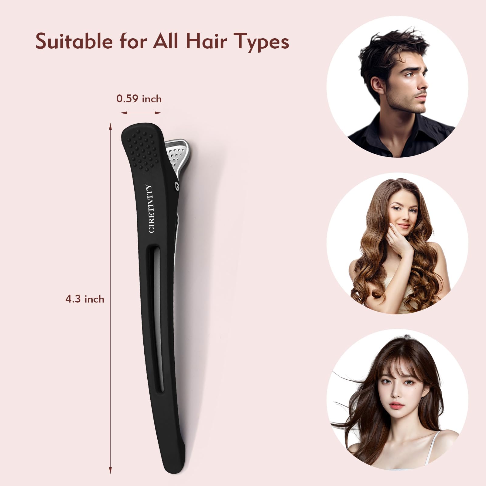 Mipibis clips securing thick hair during styling for reliable grip