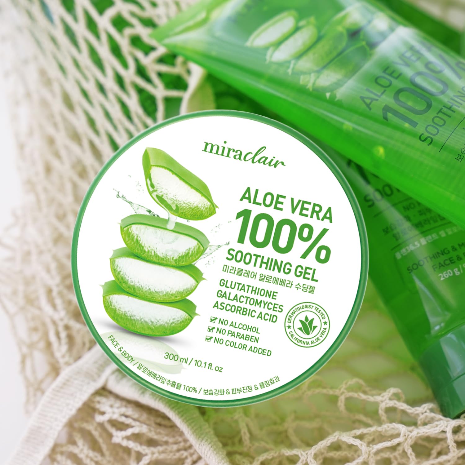 MIRACLAIR ingredient focus on hyaluronic acid promoting long-lasting moisture