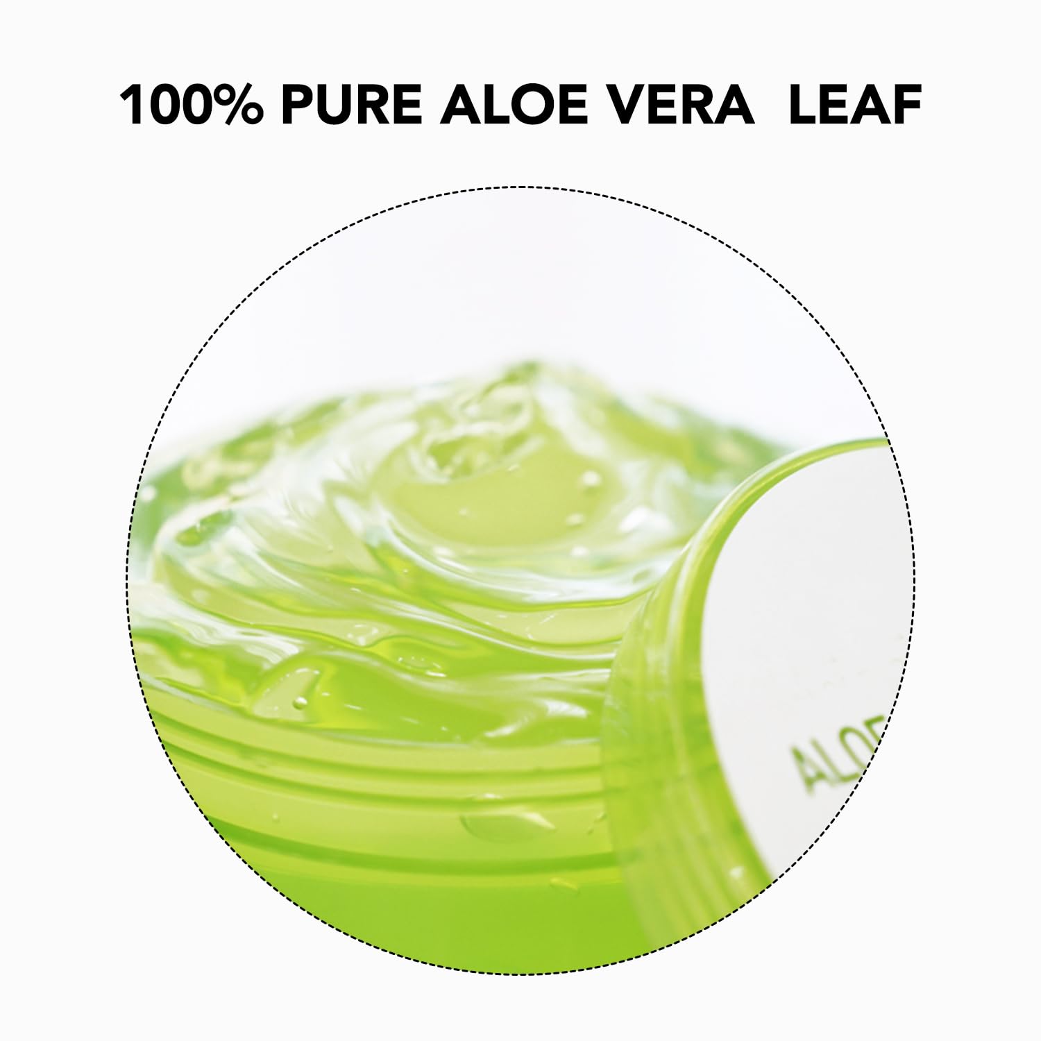 MIRACLAIR open jar texture close-up highlighting lightweight, clear gel