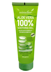 MIRACLAIR next to travel items showing compact 8.79 oz size for on-the-go care