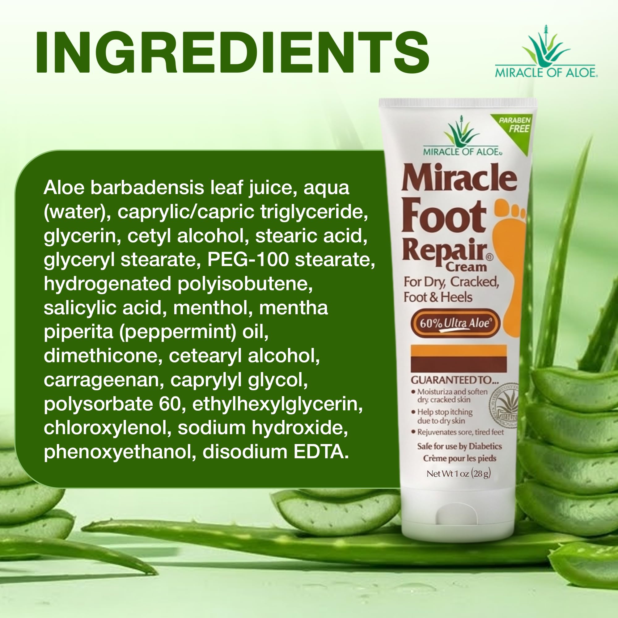 Miracle of Aloe jar on bathroom shelf suggesting daily foot-care routine convenience