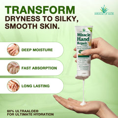 Miracle of Aloe close-up of cream being smoothed offering deep hydration
