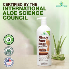 Miracle of Aloe cream texture close-up highlighting rich aloe formula for softening skin