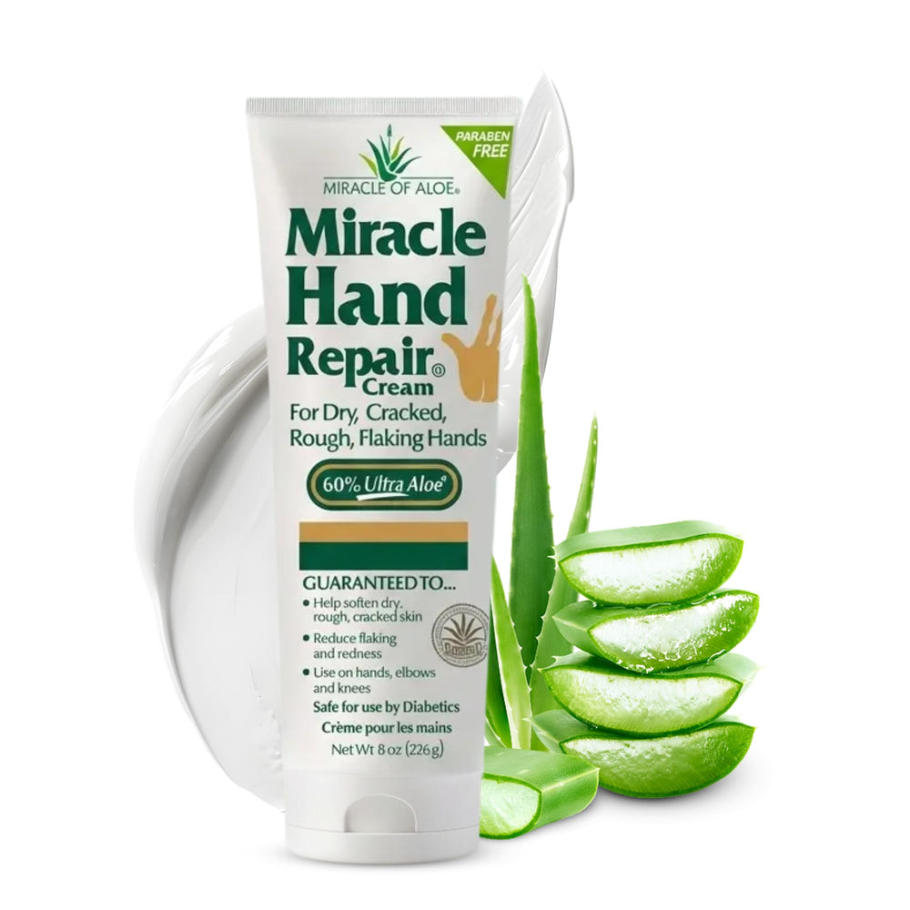 Miracle of Aloe front label 8 oz showing product name and aloe percentage benefit