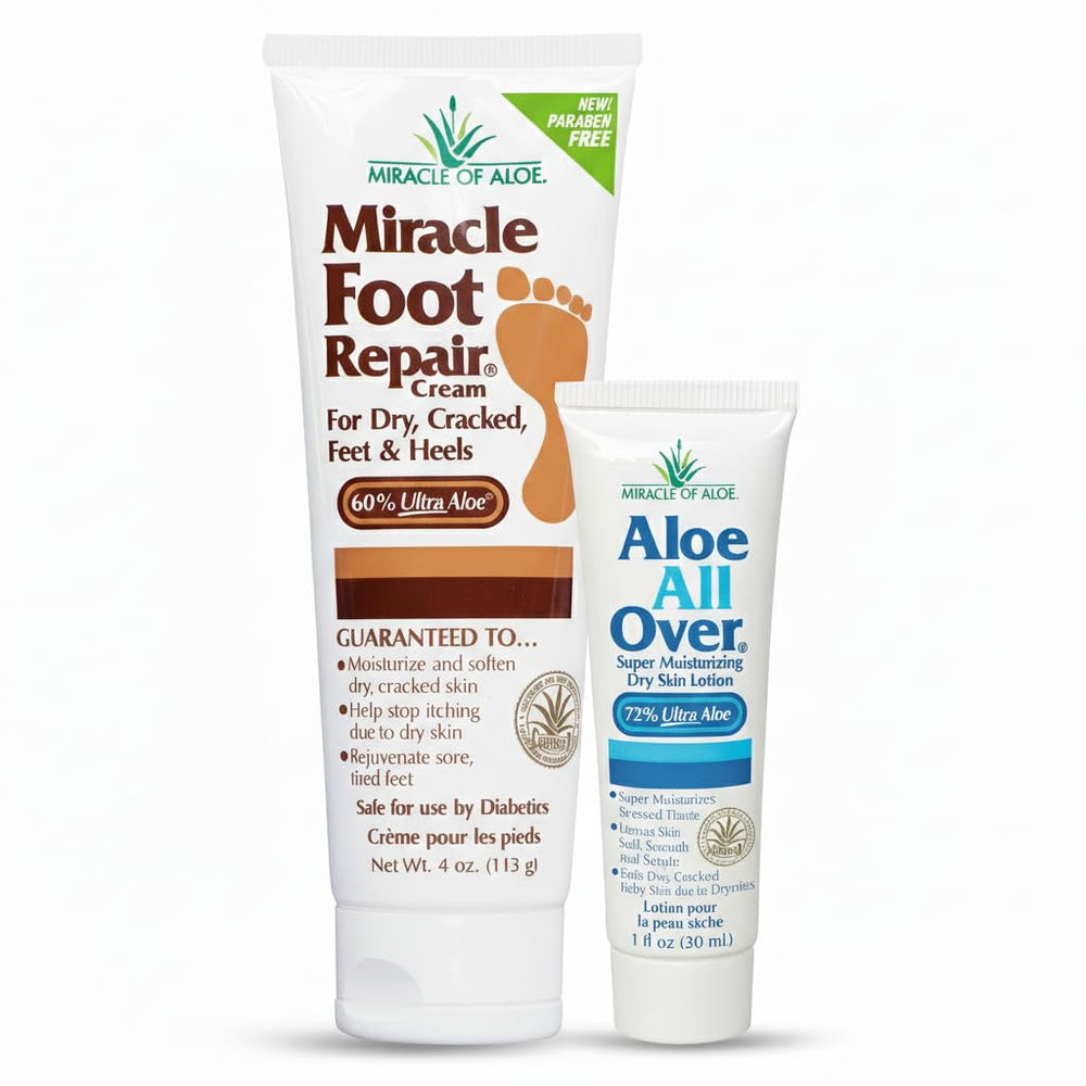 Miracle of Aloe front packaging combo showing product pair and benefits