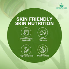 Miracle of Aloe product with box and leaflet highlighting ingredients and usage