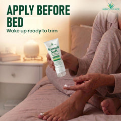 miracle of aloe tube held in hand showing 1 ounce scale and travel-friendly size
