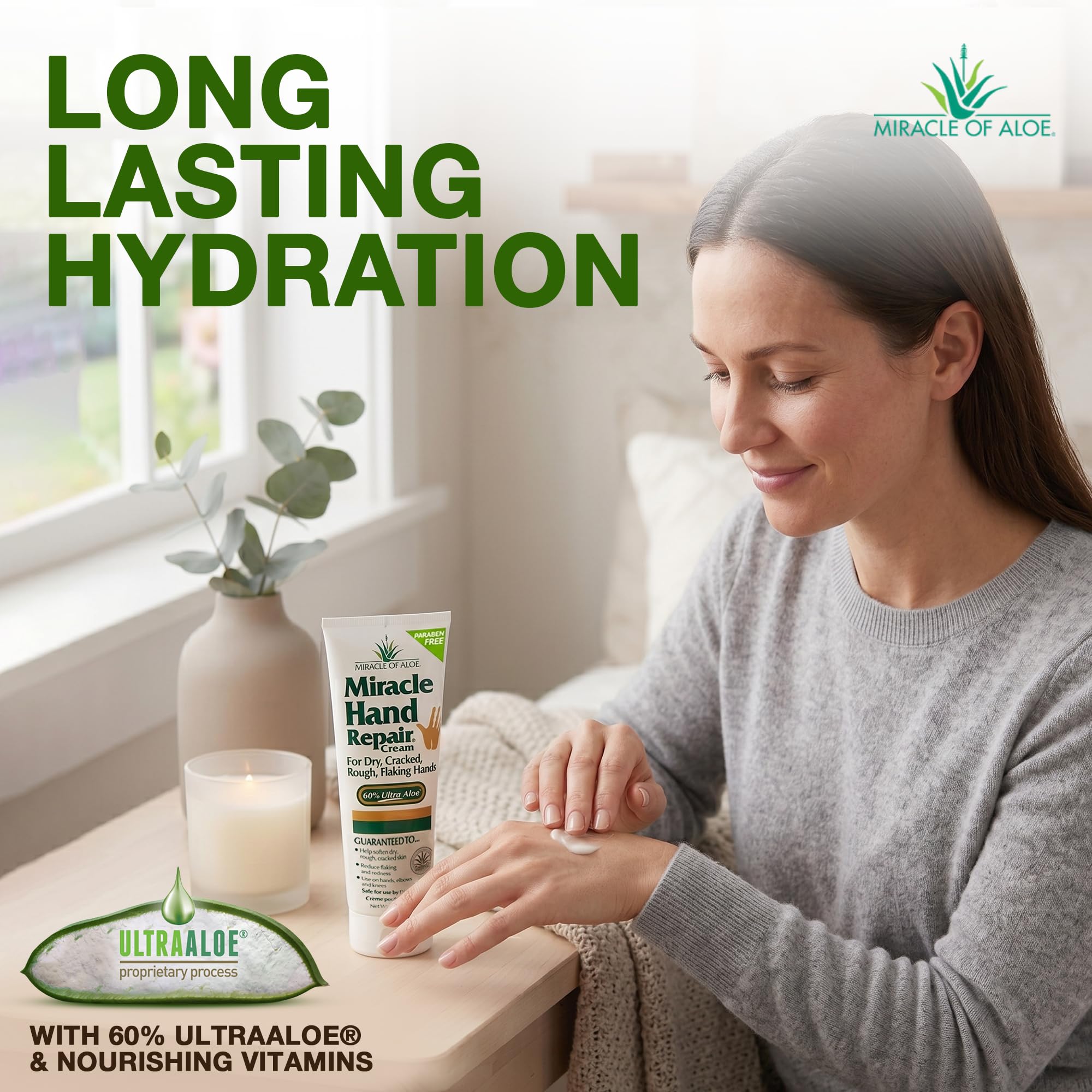 Miracle of Aloe tube in a purse for on-the-go moisturization benefits