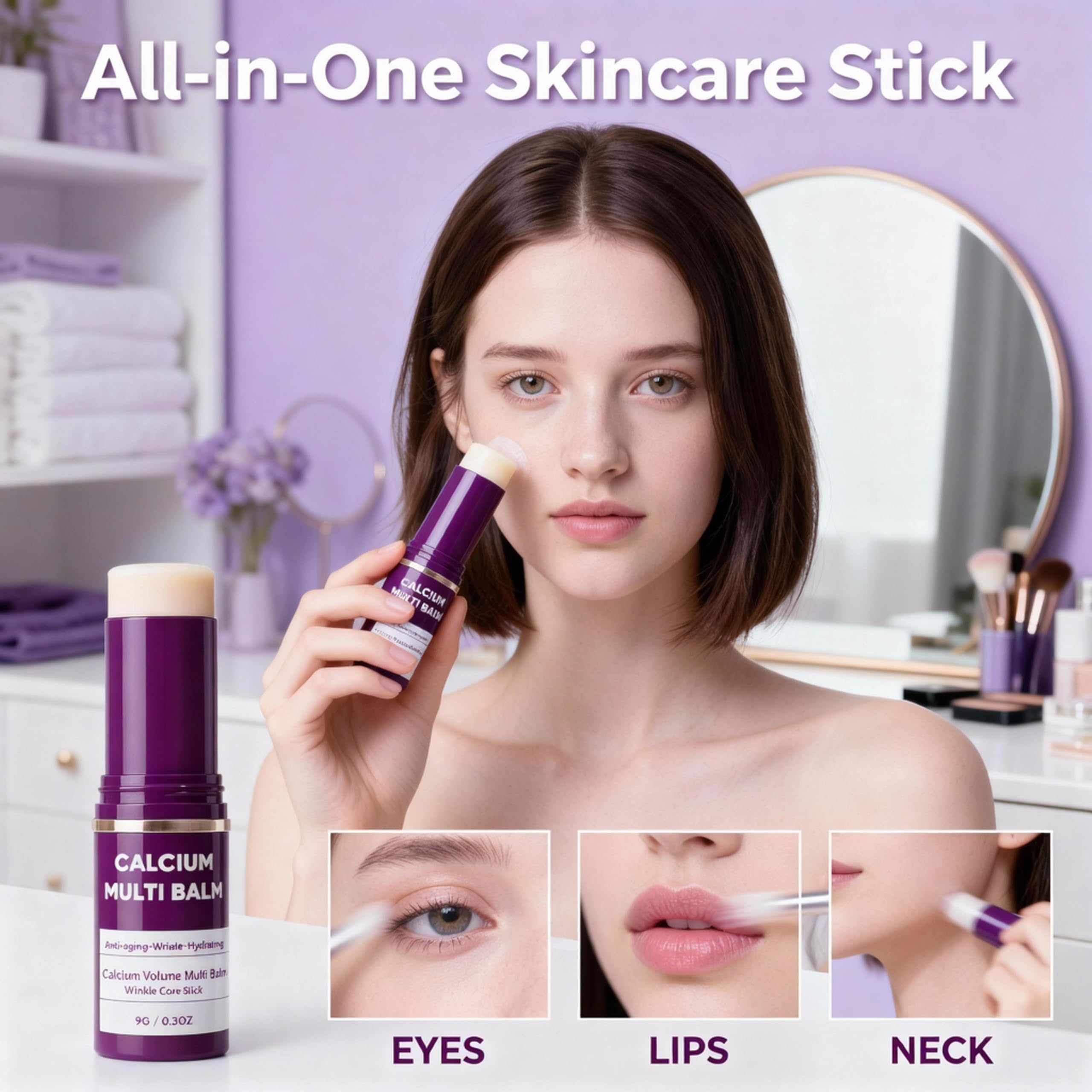 Miracle TQ applying stick to under-eye area for gentle firming